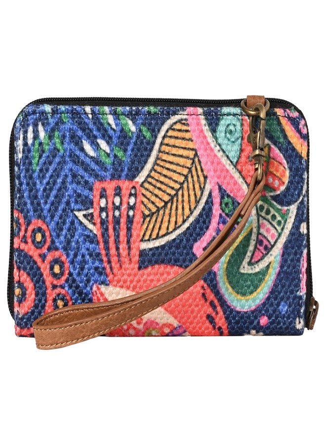Mona B Zipper Women Wristlet Clutch Ladies Purse Wallet Multi Slot Card Holder Multipurpose Travel Hand Purse (Navy) - Image 2